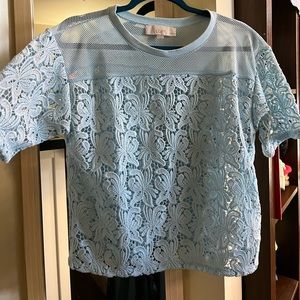 Loft Lace and mesh top! EUC